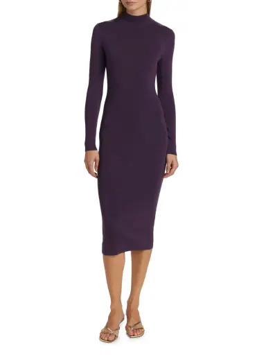 MICHAEL Michael Kors Women's Merino-Blend Knit Midi Dress - Dark Iris | Thumbnail 2 MICHAEL Michael Kors Women's Merino-Blend Knit Midi Dress - Dark Iris | Thumbnail 2