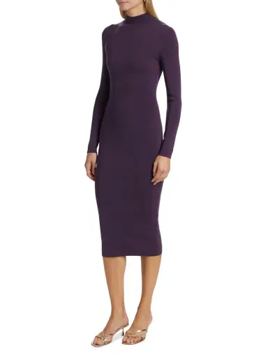 MICHAEL Michael Kors Women's Merino-Blend Knit Midi Dress - Dark Iris | Thumbnail 3 MICHAEL Michael Kors Women's Merino-Blend Knit Midi Dress - Dark Iris | Thumbnail 3