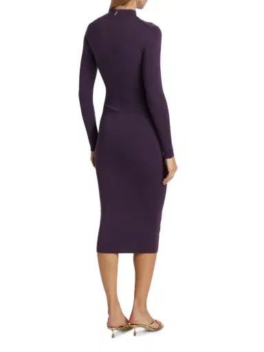 MICHAEL Michael Kors Women's Merino-Blend Knit Midi Dress - Dark Iris | Thumbnail 4 MICHAEL Michael Kors Women's Merino-Blend Knit Midi Dress - Dark Iris | Thumbnail 4