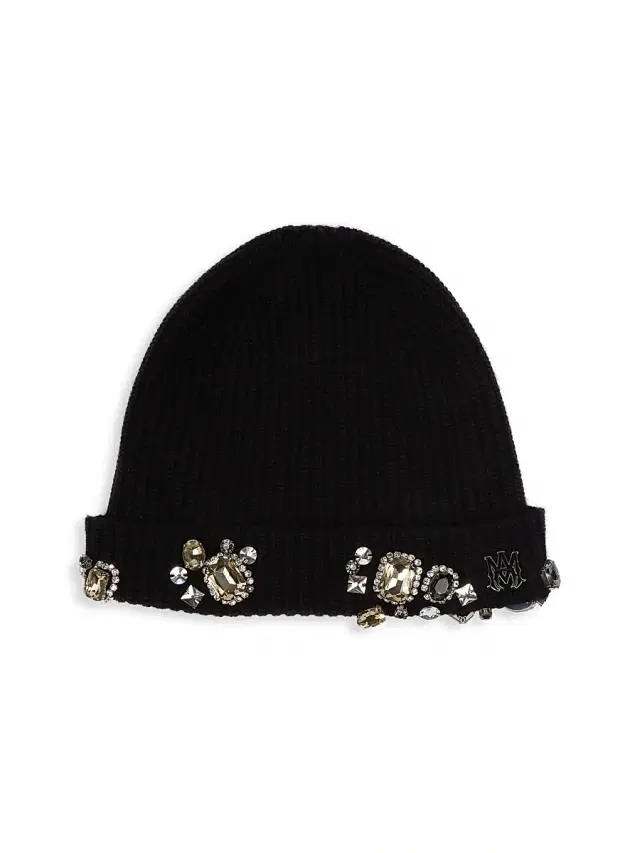 Amiri Men's Crystal-Embellished Wool & Cotton-Blend Beanie - Black