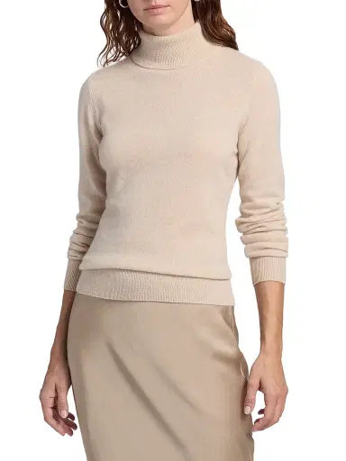 Saks Fifth Avenue Women's Cashmere Turtleneck Sweater - Creamy Heather - Size XL | Thumbnail 3 Saks Fifth Avenue Women's Cashmere Turtleneck Sweater - Creamy Heather - Size XL | Thumbnail 3