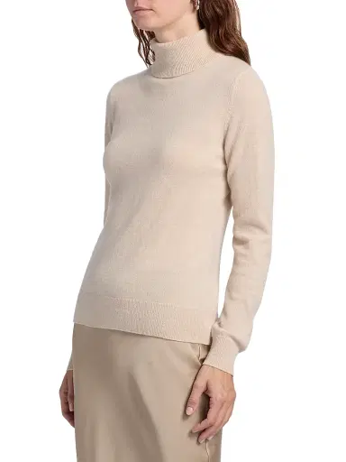 Saks Fifth Avenue Women's Cashmere Turtleneck Sweater - Creamy Heather - Size XL | Thumbnail 4 Saks Fifth Avenue Women's Cashmere Turtleneck Sweater - Creamy Heather - Size XL | Thumbnail 4