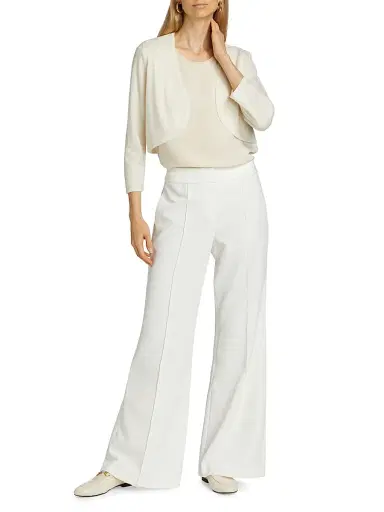 Saks Fifth Avenue Women's COLLECTION Cashmere Cropped Open Bolero Cardigan | Thumbnail 2