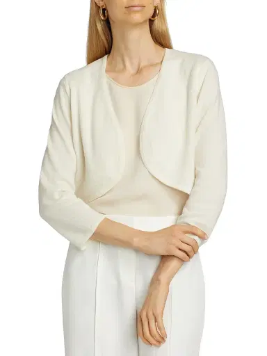 Saks Fifth Avenue Women's COLLECTION Cashmere Cropped Open Bolero Cardigan | Thumbnail 3