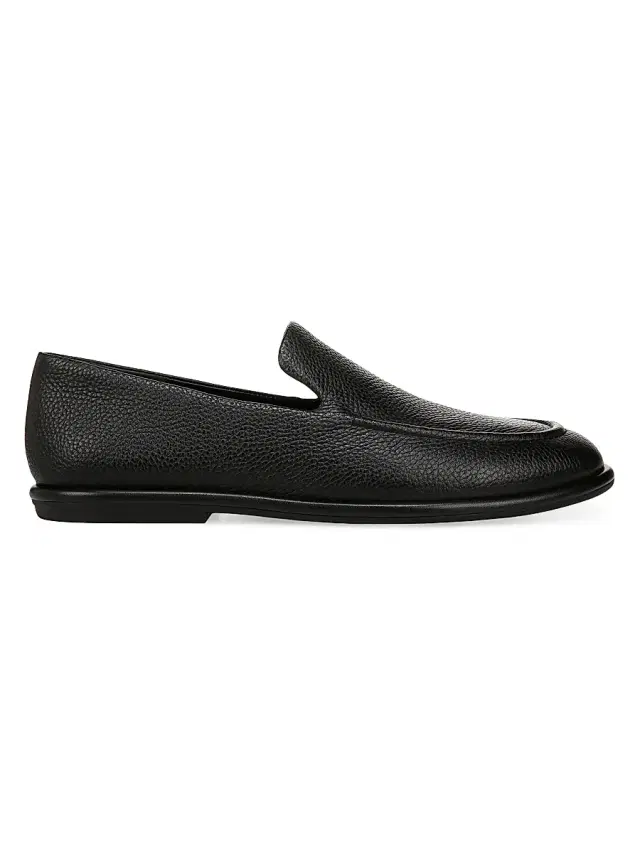 Vince Men's Hann Pebbled Leather Loafers - Black