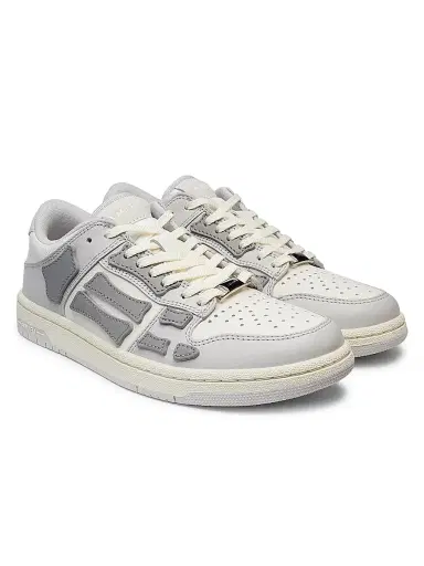 Amiri Women's Skel Top Low Leather Sneakers - Grey | Thumbnail 2 Amiri Women's Skel Top Low Leather Sneakers - Grey | Thumbnail 2