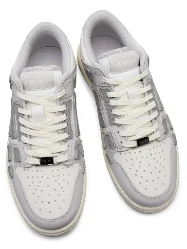 Amiri Women's Skel Top Low Leather Sneakers - Grey | Thumbnail 4 Amiri Women's Skel Top Low Leather Sneakers - Grey | Thumbnail 4
