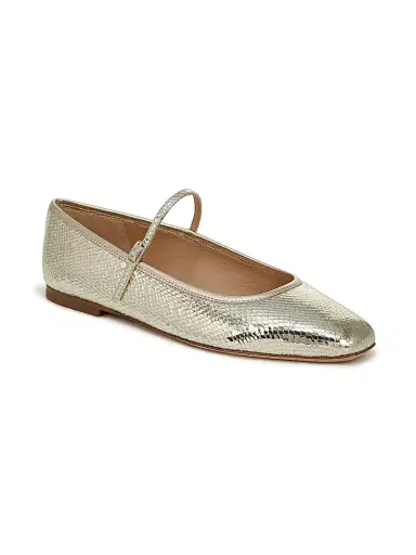 Veronica Beard Women's Ellie Leather Mary Janes - Platinum | Thumbnail 2