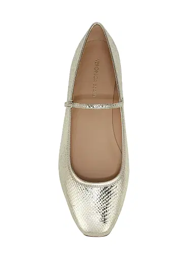 Veronica Beard Women's Ellie Leather Mary Janes - Platinum | Thumbnail 4