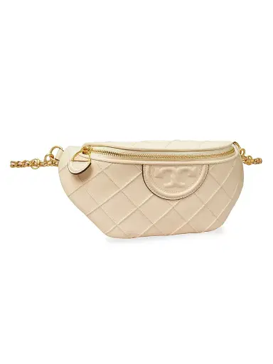 Tory Burch Women's Fleming Nappa Leather Belt Bag - New Cream | Thumbnail 7 Tory Burch Women's Fleming Nappa Leather Belt Bag - New Cream | Thumbnail 7