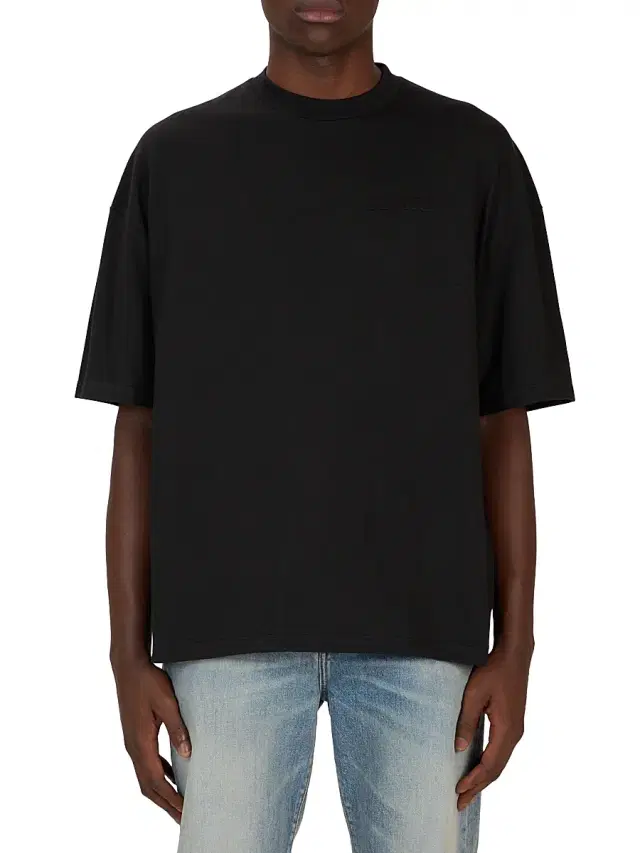 Men's Logo Oversized Crewneck T-Shirt - Black