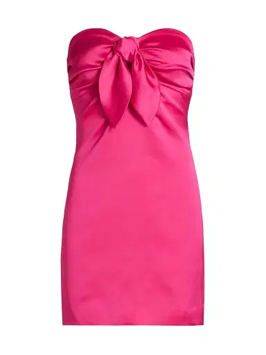 Ramy Brook Women's Orion Bow Minidress - Hot Pink | Thumbnail 1