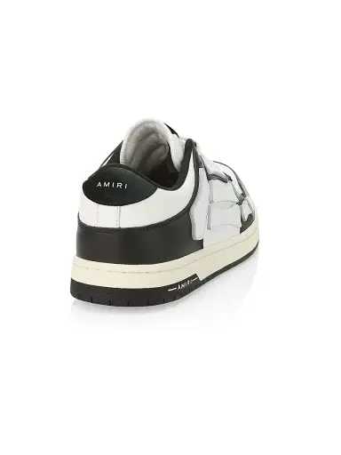 AMIRI Men's Skel-Top Low Leather Sneakers - Black White - Size 7 | Thumbnail 3 AMIRI Men's Skel-Top Low Leather Sneakers - Black White - Size 7 | Thumbnail 3