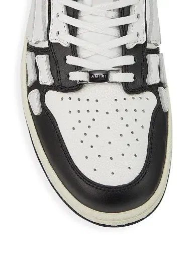 AMIRI Men's Skel-Top Low Leather Sneakers - Black White - Size 7 | Thumbnail 4 AMIRI Men's Skel-Top Low Leather Sneakers - Black White - Size 7 | Thumbnail 4