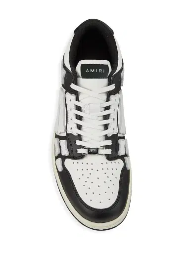 AMIRI Men's Skel-Top Low Leather Sneakers - Black White - Size 7 | Thumbnail 5 AMIRI Men's Skel-Top Low Leather Sneakers - Black White - Size 7 | Thumbnail 5