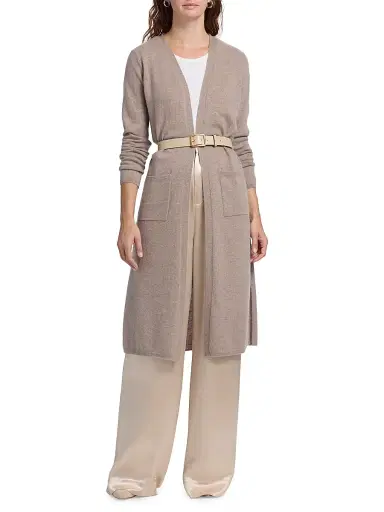Saks Fifth Avenue Women's COLLECTION Cashmere Open-Front Duster - Pebble Heather - Size XL | Thumbnail 3 Saks Fifth Avenue Women's COLLECTION Cashmere Open-Front Duster - Pebble Heather - Size XL | Thumbnail 3