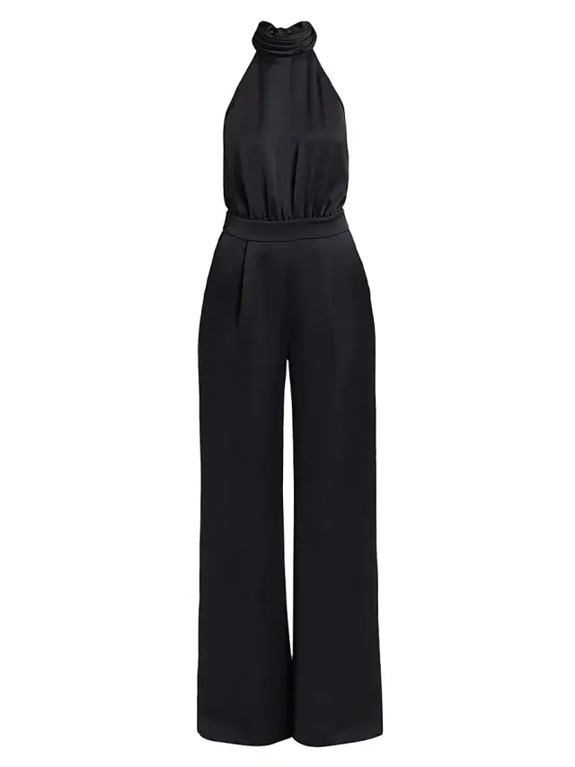 Ramy Brook Women's Tatiana Satin Wide-Leg Jumpsuit