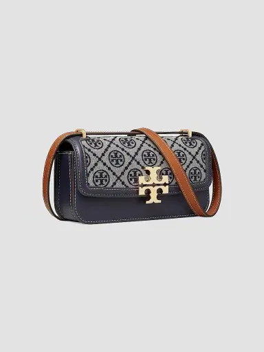 Tory Burch Women's Small Eleanor T Monogram Shoulder Bag - Tory Navy | Thumbnail 3 Tory Burch Women's Small Eleanor T Monogram Shoulder Bag - Tory Navy | Thumbnail 3