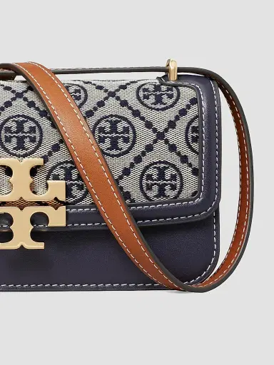 Tory Burch Women's Small Eleanor T Monogram Shoulder Bag - Tory Navy | Thumbnail 5 Tory Burch Women's Small Eleanor T Monogram Shoulder Bag - Tory Navy | Thumbnail 5