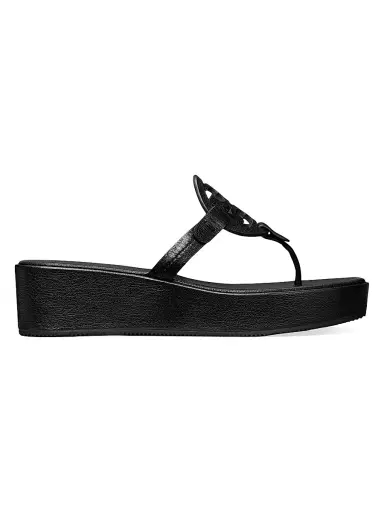 Tory Burch Women's Miller Leather Wedge Sandals | Thumbnail 1
