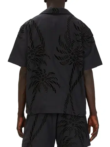 Amiri Men's Eyelet Palm Camp Shirt - Black | Thumbnail 2 Amiri Men's Eyelet Palm Camp Shirt - Black | Thumbnail 2