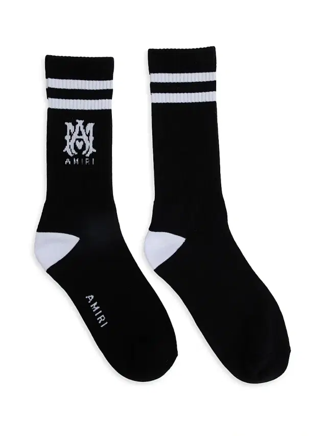 Men's MA Core Cotton-Blend Ribbed Socks - Black White