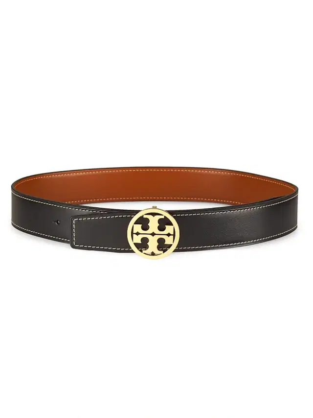 Women's Miller Smooth Reversible Leather Belt - Black Whiskey Gold