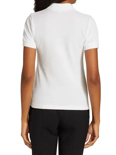 Comme des Garçons PLAY Women's Embroidered Heart Polo Shirt - White - Size Large | Thumbnail 4 Comme des Garçons PLAY Women's Embroidered Heart Polo Shirt - White - Size Large | Thumbnail 4