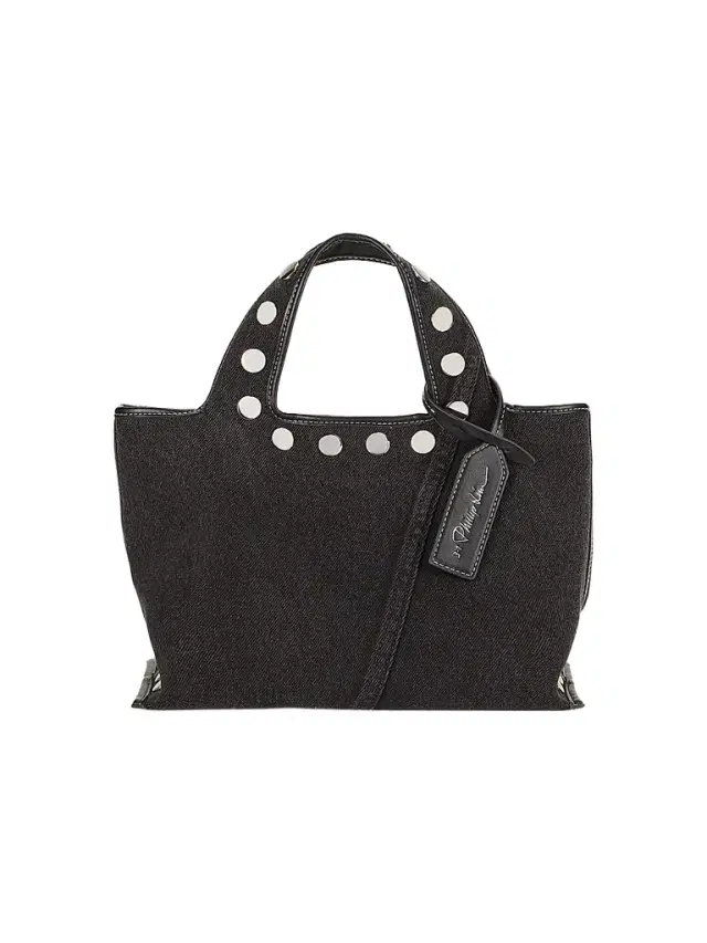 3.1 Phillip Lim Women's Mini Market Studded Denim Tote Bag - Washed Black
