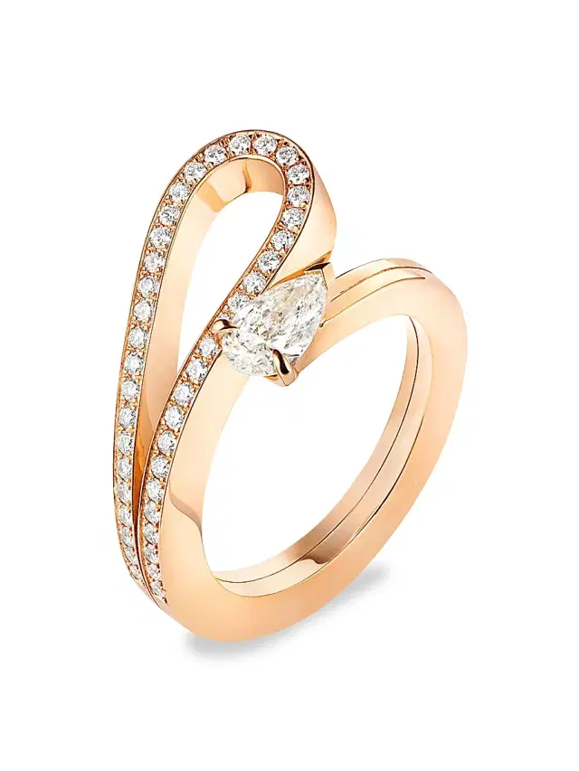Women's Serti Inversé 1K Rose Gold & Diamond Ring