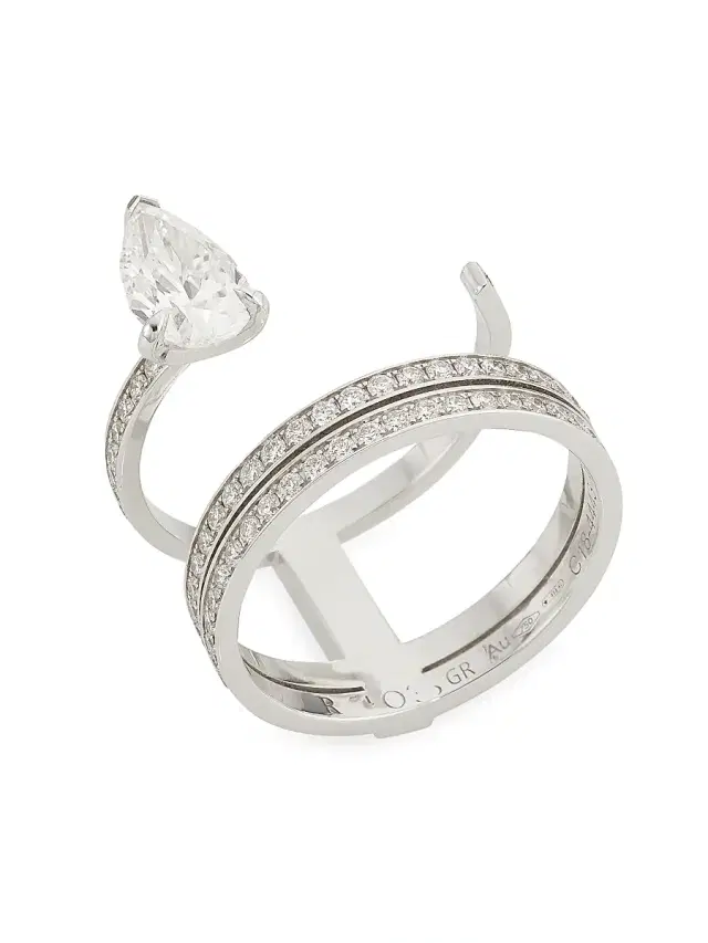 Women's 18K White Gold & Diamond Openwork Three-Row Ring - White Gold