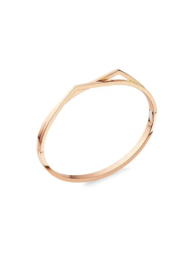 Women's Antifer 18K Rose Gold Bangle Bracelet - Pink Gold