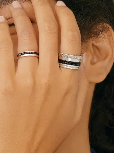 Boucheron Women's Quatre Black Edition Two-Tone 18K Gold Ring | Thumbnail 2 Boucheron Women's Quatre Black Edition Two-Tone 18K Gold Ring | Thumbnail 2