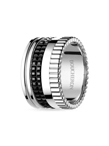 Boucheron Women's Quatre Black Edition Two-Tone 18K Gold Ring | Thumbnail 3 Boucheron Women's Quatre Black Edition Two-Tone 18K Gold Ring | Thumbnail 3