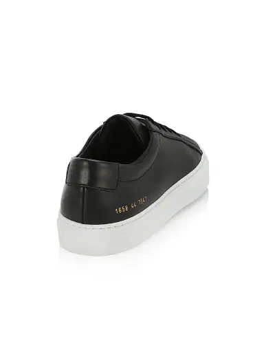 Common Projects Men's Original Achilles Leather Low-Top Sneakers - Black White - Size 6 | Thumbnail 3 Common Projects Men's Original Achilles Leather Low-Top Sneakers - Black White - Size 6 | Thumbnail 3