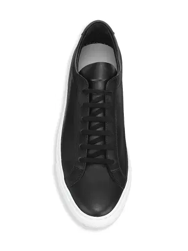 Common Projects Men's Original Achilles Leather Low-Top Sneakers - Black White - Size 6 | Thumbnail 5 Common Projects Men's Original Achilles Leather Low-Top Sneakers - Black White - Size 6 | Thumbnail 5