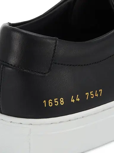 Common Projects Men's Original Achilles Leather Low-Top Sneakers - Black White - Size 6 | Thumbnail 6 Common Projects Men's Original Achilles Leather Low-Top Sneakers - Black White - Size 6 | Thumbnail 6