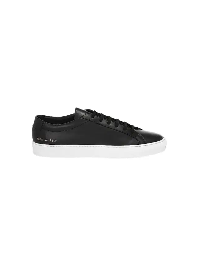 Common Projects Men's Original Achilles Leather Low-Top Sneakers - Black White