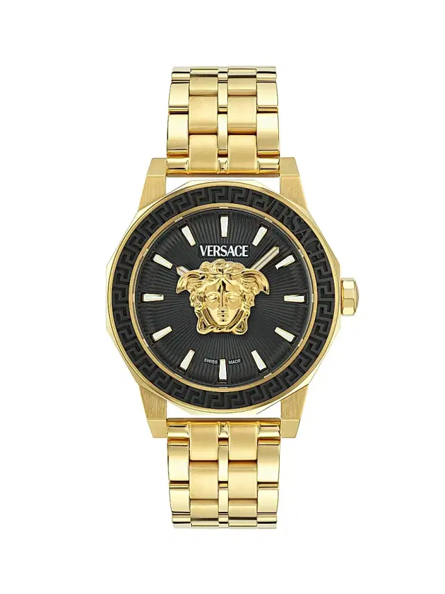 Men's Medusa Deco Bracelet Watch - Yellow Gold Men's Medusa Deco Bracelet Watch - Yellow Gold