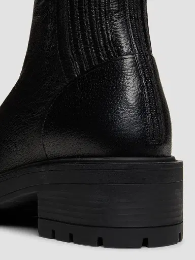 Aquazzura Women's Saint Honore Leather Combat Booties - Black - Size 5.5 | Thumbnail 5