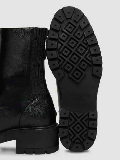 Aquazzura Women's Saint Honore Leather Combat Booties - Black - Size 5.5 | Thumbnail 6