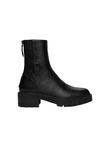 Aquazzura Women's Saint Honore Leather Combat Booties - Black - Size 5.5 | Thumbnail 1