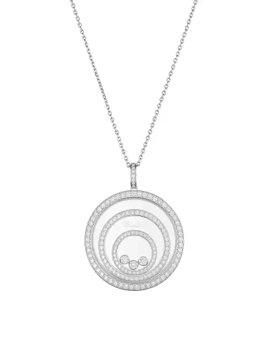 Chopard Women's Happy Spirit 18K White Gold & Diamond Pendant Necklace - White Gold | Thumbnail 1