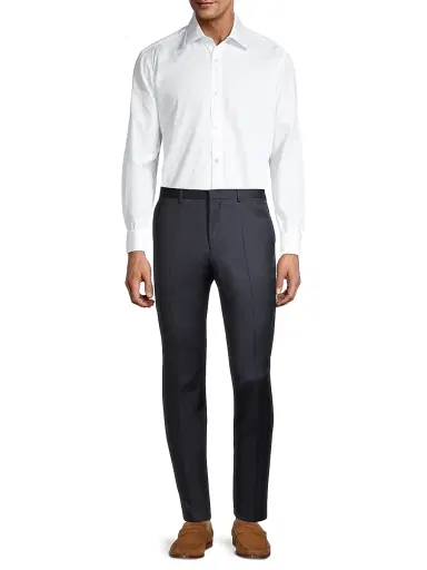 Charvet Men's Solid Poplin Dress Shirt | Thumbnail 2