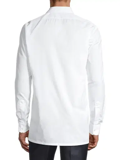 Charvet Men's Solid Poplin Dress Shirt | Thumbnail 5