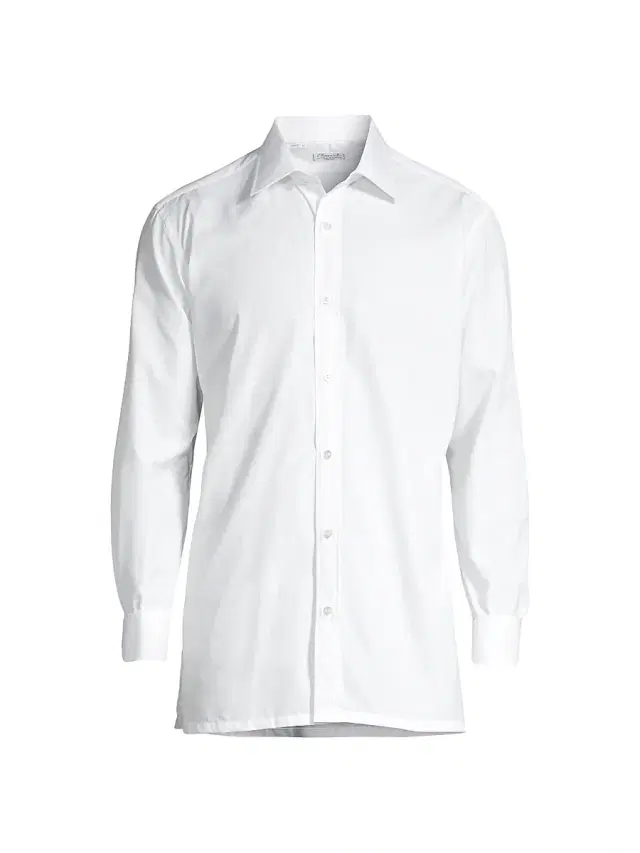 Men's Solid Poplin Dress Shirt - White