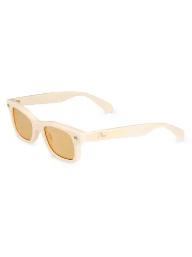 Rhude Men's Sun Ray Acetate 48mm Rectangular Sunglasses - White Yellow | Thumbnail 1 Rhude Men's Sun Ray Acetate 48mm Rectangular Sunglasses - White Yellow | Thumbnail 1