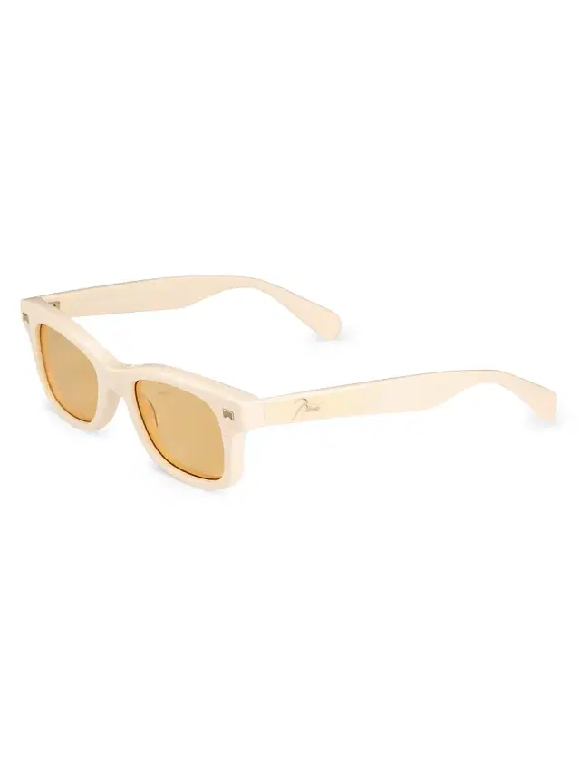 Rhude Men's Sun Ray Acetate 48mm Rectangular Sunglasses - White Yellow