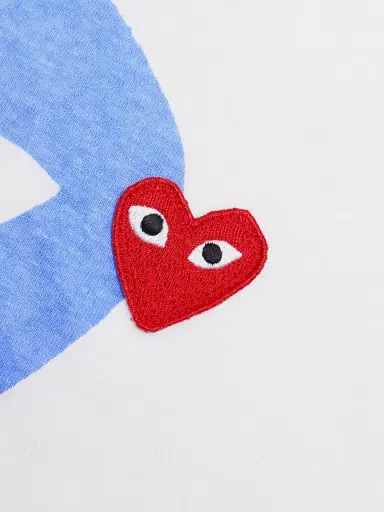 Comme des Garçons PLAY Women's Double Heart T-Shirt - Blue - Size XS | Thumbnail 7