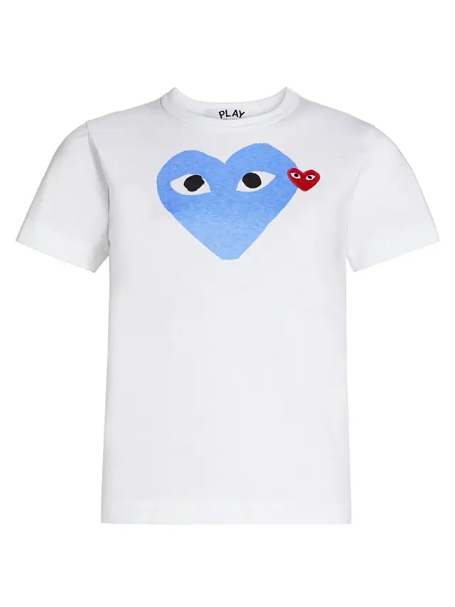 Comme des Garçons PLAY Women's Double Heart T-Shirt - Blue